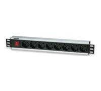 Techly Professional Multipresa 8 Posti da Rack 19'' con Interruttore Spina Schuk