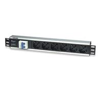 Techly Professional Multipresa 6 Posti da Rack 19'' con Magnetotermico Spina Ita