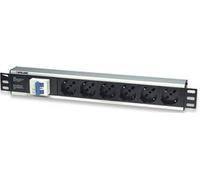 Techly Professional Multipresa per rack 19'' 6 posti con magnetotermico Cavo 3m