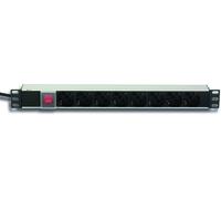 Techly Professional Multipresa per rack 19'' 8 posti con interruttore e spina C2