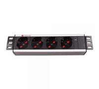 Techly Professional Multipresa universale 4 posti rack 10''