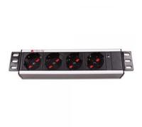 Techly Professional Multipresa universale 4 posti rack 10''