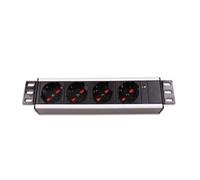 Techly Professional Multipresa universale 4 posti rack 10''