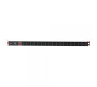 Techly Professional Multipresa verticale 106930 17 posti C13 spina Schuko angolata Nero