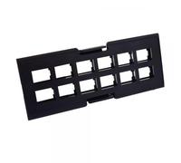 Techly Professional 621390 Pannello Frontale Adattatore 12 Posti SC/LC per Pannello Patch Nero