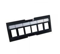Techly Professional 621420 Pannello Frontale Adattatore 6 Posti RJ45 Keystone UTP per Pannello Patch Nero