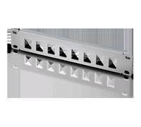 Techly Professional Pannello Patch 10'' 1 HE 8 posti per Frutti Keystone Grigio