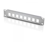 Techly Professional Pannello Patch 10'' 1 HE 8 posti per Frutti Keystone Grigio