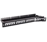 Techly Professional 368567 Pannello Patch Modulare 24 Posti UTP con Moduli Removibili 1 unità Nero Nero