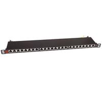 Techly Professional Pannello Patch STP 24 Posti RJ45 19'' 0.5U Cat.6A Nero