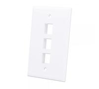 Techly Professional 620270 Placca Porta Frutti 3 Posti MOD.503 Bianco Bianco