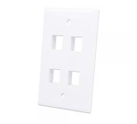 Techly Professional 620287 Placca Porta Frutti 4 Posti MOD.503 Bianco Bianco