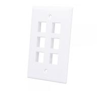 Techly Professional Placca Porta Frutti 6 Posti Mod.503 Bianco