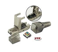 Techly Professional 101911 Plug Modulare RJ45 Cat.6A Schermato Toolless Silver