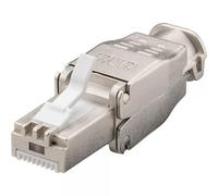 Techly Professional Plug RJ45 Cat.6A Schermato STP Tooless con fermacavo