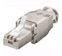Techly Professional Plug RJ45 Cat.6A Schermato STP Tooless con fermacavo