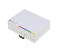 Techly Professional 621628 Scatola di Terminazione Ottica di Appartamento (STOA) FTTH per 4 Fibre 4 adattatori su Guida DIN Bianco