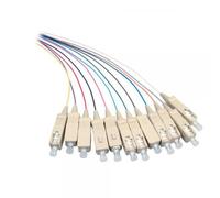 Techly Professional Set 12 Pigtail Fibra Ottica Multimodale OM3 SC 50/125 2 m