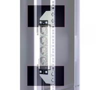 Techly Professional Staffe per montaggio verticale su montanti rack 106459 Argento