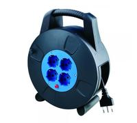 Techly Prolunga Avvolgicavo 4 prese Bipasso/Schuko 15 m con Protezione Termica