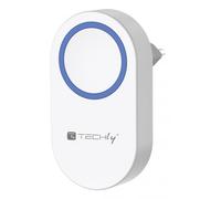 Techly 620584 Ricevitore Aggiuntivo Campanello Wireless Fino a 180m Bianco