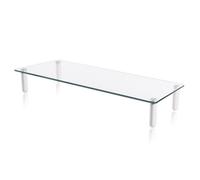 Techly Ripiano universale 028504 in vetro trasparente per monitor, laptop e notebook