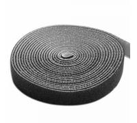 Techly 108323 Rotolo di Feltro Adesivo Gestione Cavi Lunghezza 10m Larghezza 20mm Nero Nero
