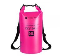 Techly Sacca Impermeabile 20L Dry Bag con Tracolla Regolabile Fucsia