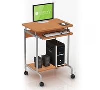Scrivania Mobile Compatta per Computer con Ripiano Tastiera Scorrevole 305694