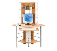 Techly Scrivania per Computer Angolare, Faggio