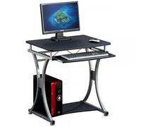 Scrivania per PC Compatta con Cassetto Estraibile, Nero Grafite