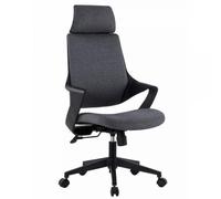 Techly Sedia per Ufficio con Schienale Alto Design Moderno Grigio