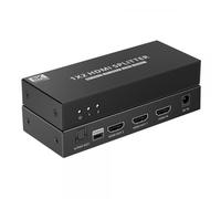 Techly Splitter HDMI 8K UHD 3D 60Hz 2 vie CEC SPDIF Ottico