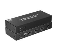 Techly Splitter HDMI 8K UHD 3D 60Hz 2 vie CEC SPDIF Ottico