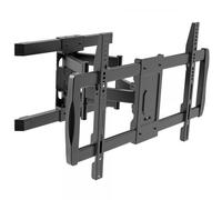 Techly Staffa a muro 368031 doppio braccio per TV LCD 42-75'' Full-Motion Nero