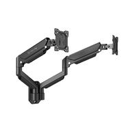 Techly 623899 Staffa a Muro con Molla a Gas per Due Monitor 13-32" Nero
