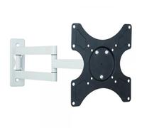 Techly Supporto a Muro per TV LED LCD 19-37'' Inclinabile 3 Snodi Bicolor Bianco