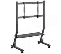 Techly Supporto a Pavimento 366983 con mensola per TV 45-90'' VESA Max 800x400 Nero