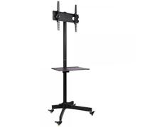 Techly ICA-TR21 Supporto TV mobile 23-55" fino a 55kg con ripiano AV regolabile