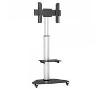 Techly Supporto a Pavimento con Mensola Trolley TV LCD/LED/Plasma 37-70" Silver