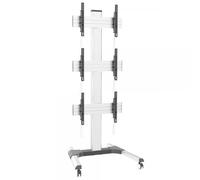 Techly 366815 Supporto a Pavimento per 3 TV LCD/LED 32-55" per Video Wall Silver