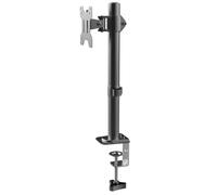 Techly 620911 Supporto da Scrivania con Morsetto per Monitor 13-32" Braccio Corto Inclinabile Nero
