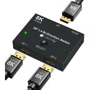 Techly Switch Bidirezionale Convertitore Splitter DisplayPort 8K DP1.4 per Sorge