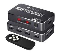 Techly Switch HDMI 2.0b 5in 1out 4K HDR HDCP2.2 con Telecomando