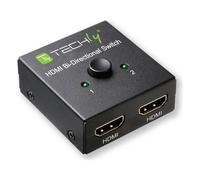 Techly 108606 Switch HDMI 2 Porte Bidirezionale 4K 60Hz Nero