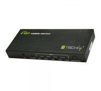 Techly Switch HDMI 5 IN 1 OUT con Telecomando, 4Kx2K, 3D