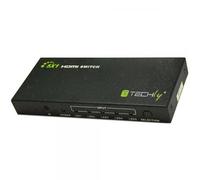 Techly Switch HDMI 5 IN 1 OUT con Telecomando, 4Kx2K, 3D