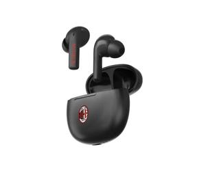 TECHMADE AC Milan Cuffie Bluetooth In Ear Senza Filo - Auricolari Wireless con Box di Ricarica - Design Sportivo Rosso/Nero - Compatibili con Smartphone, PC e Tablet (LUCIDO COMPATTO)