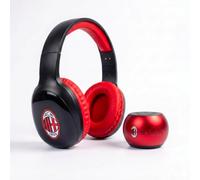 TECHMADE Ac Milan- Cuffie Senza Filo Cuffie Wireless Over-Ear, Cuffie Bluetooth Regolabili, Cuffie con Microfono Incorporato, HiFi Stereo, Micro SD Slot, per iPhone/Android/Viaggio/PC (CON SPEAKER)