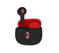 TECHMADE AC Milan, Cuffie Senza Filo In Ear, auricolari con box ricarica Rosso/Nero